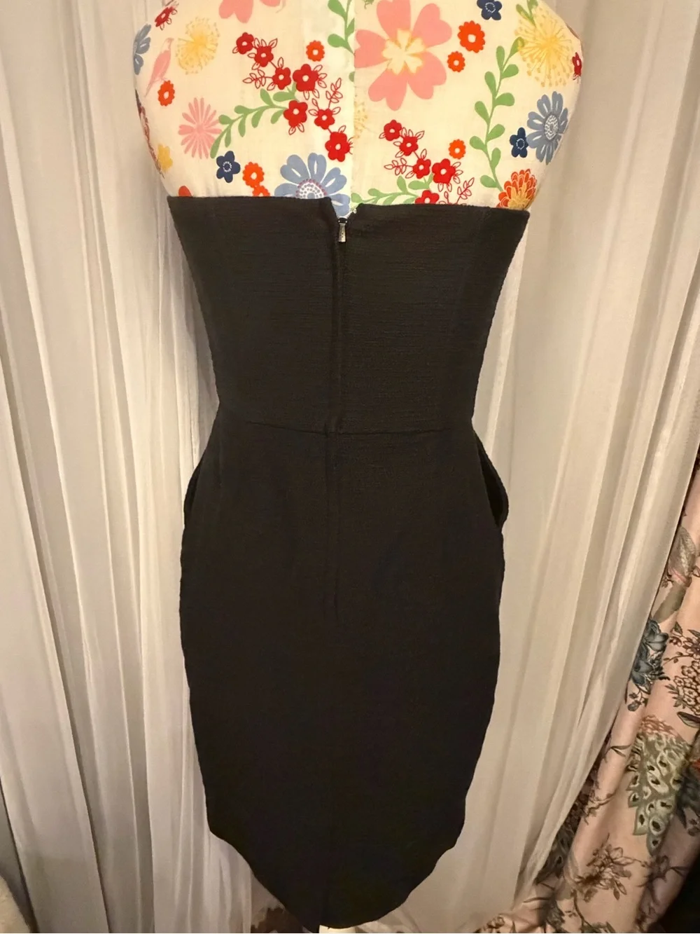 Lilly Pulitzer Strapless Black Sheath Dress - Picture 4 of 8